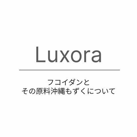 フコイダンとその原料沖縄もずくについて