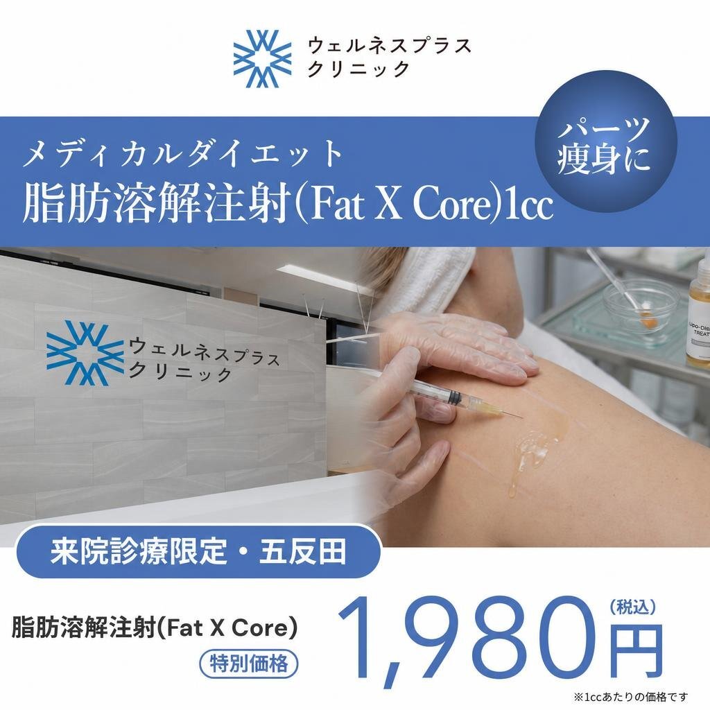 In-clinic visit | Fat-dissolving injection, FatX Core 1 cc 【Wellness Plus Clinic】