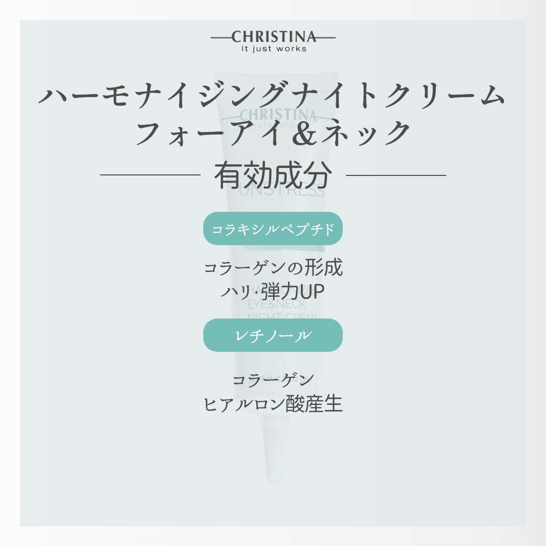 【CHRISTINA UNSTRESS】ハーモナイジングアイ＆ネックナイトクリーム