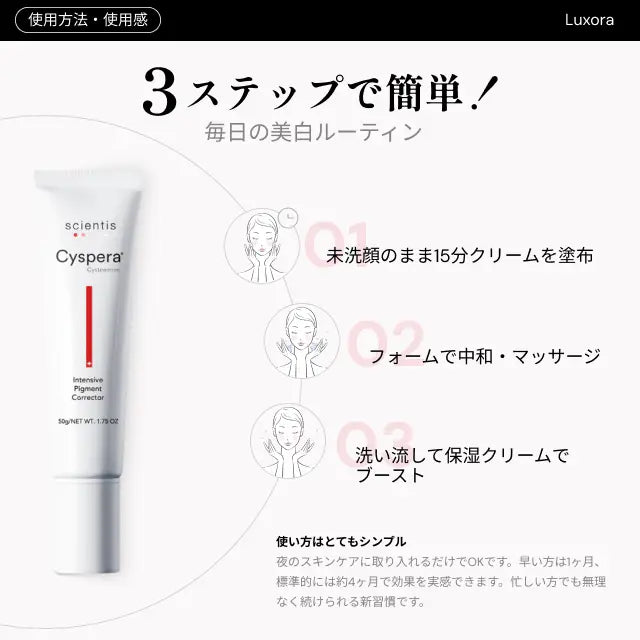 Cyspera （シスペラ）—  次世代型スキントーン補正クリーム