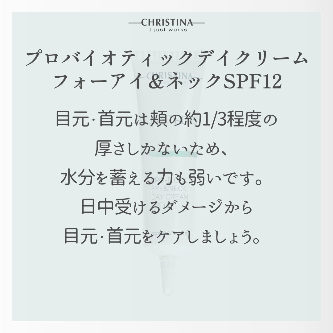 【CHRISTINA UNSTRESS】プロバイオティックアイ＆ネックデイクリームSPF12