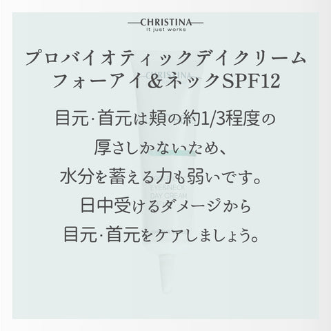 【CHRISTINA UNSTRESS】プロバイオティックアイ＆ネックデイクリームSPF12
