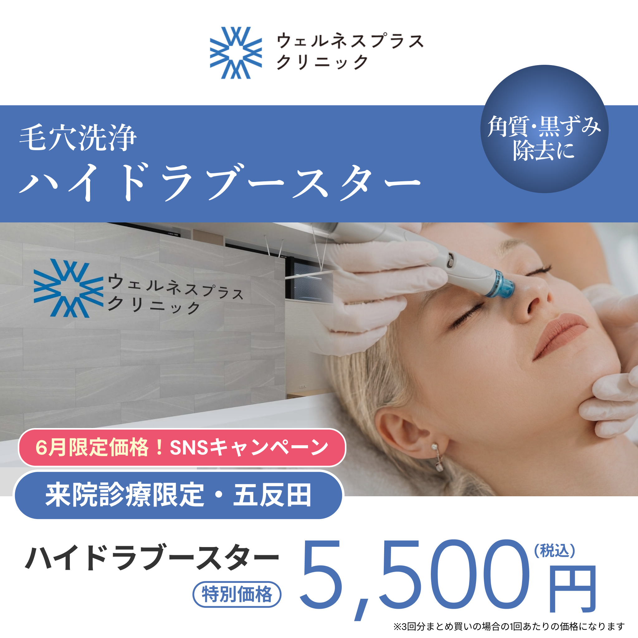 6月SNSキャンペーン｜ハイドラブースター（全顔）【Wellness Plus Clinic】