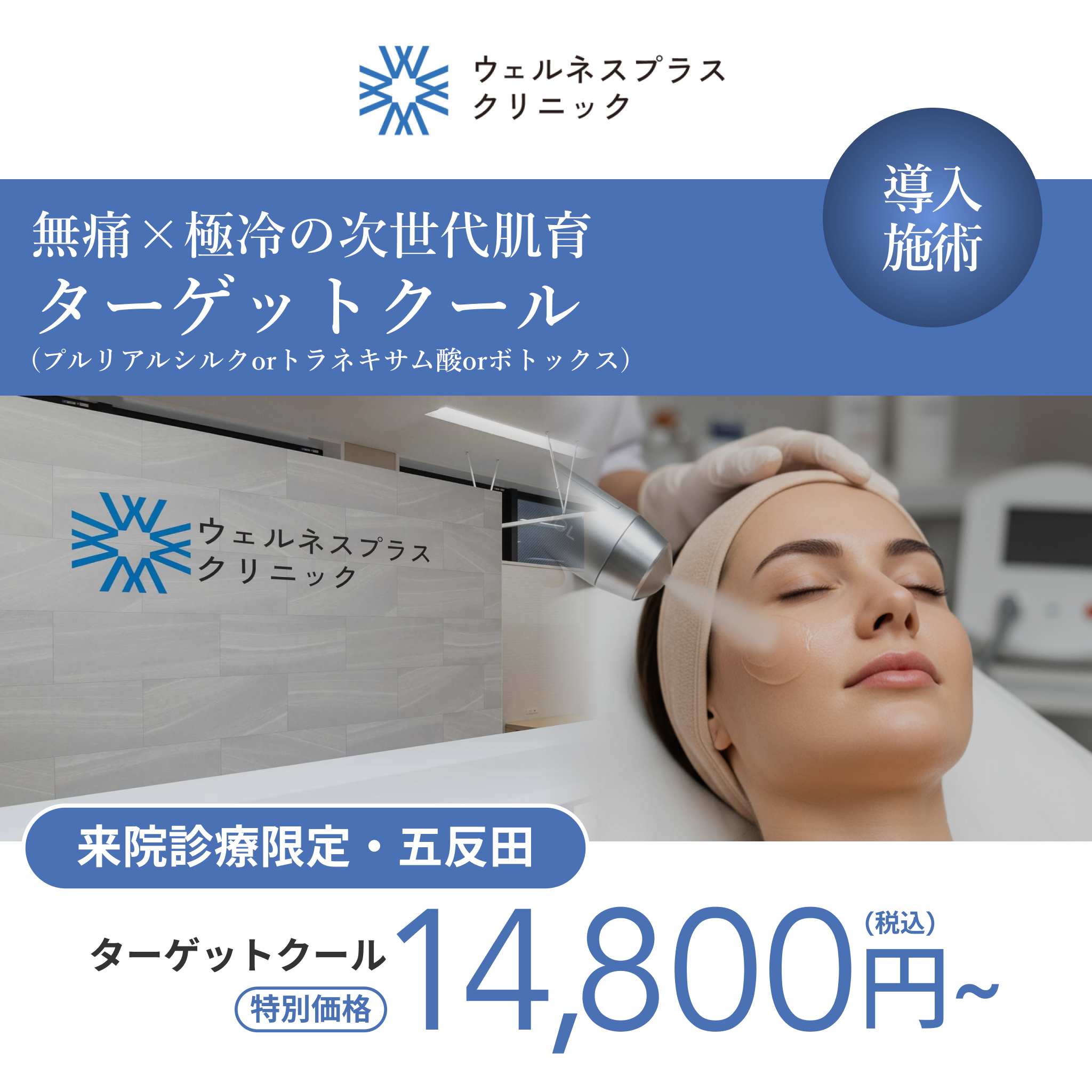 来院診療｜ターゲットクール（プルリアルシルクorトラネキサム酸orボトックス）【Wellness Plus Clinic】